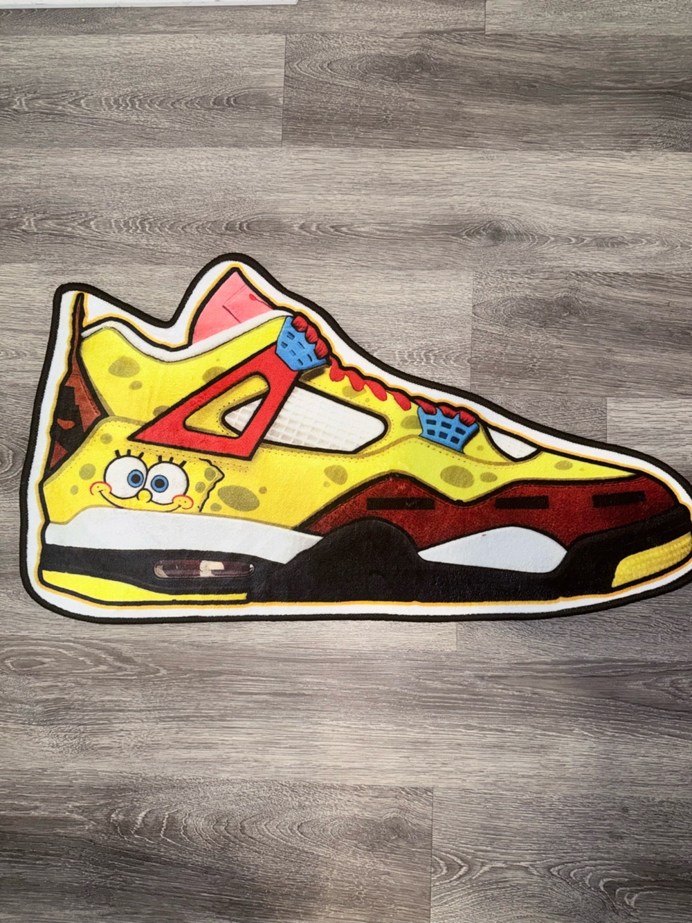 SpongeBob SquarePants Jordan 4 Sneaker Custom Area Rug Sneakerhead Decor 31x18